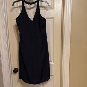 Bebe Black Sheath Dress with Halter Neckline